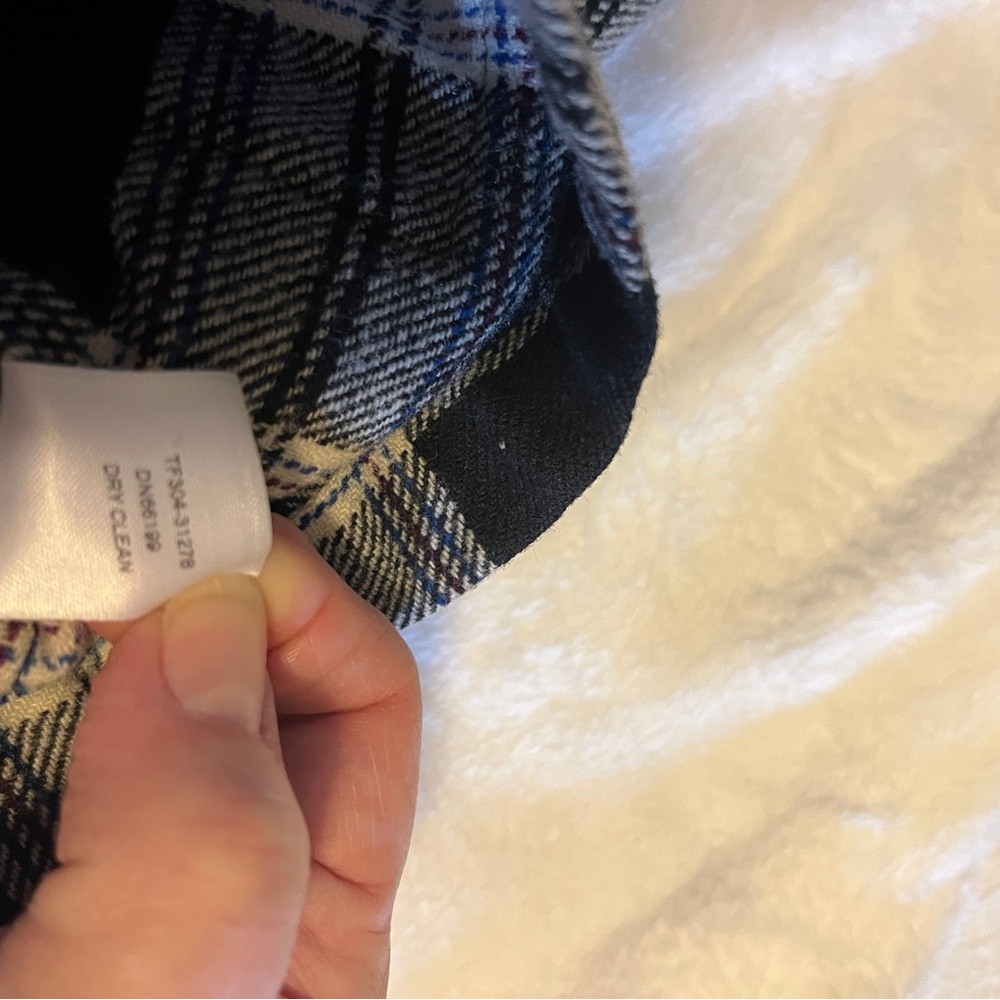 Pendleton Black and Cream Plaid Blazer 100% Virgin Wool Size M - Picture 6 of 10